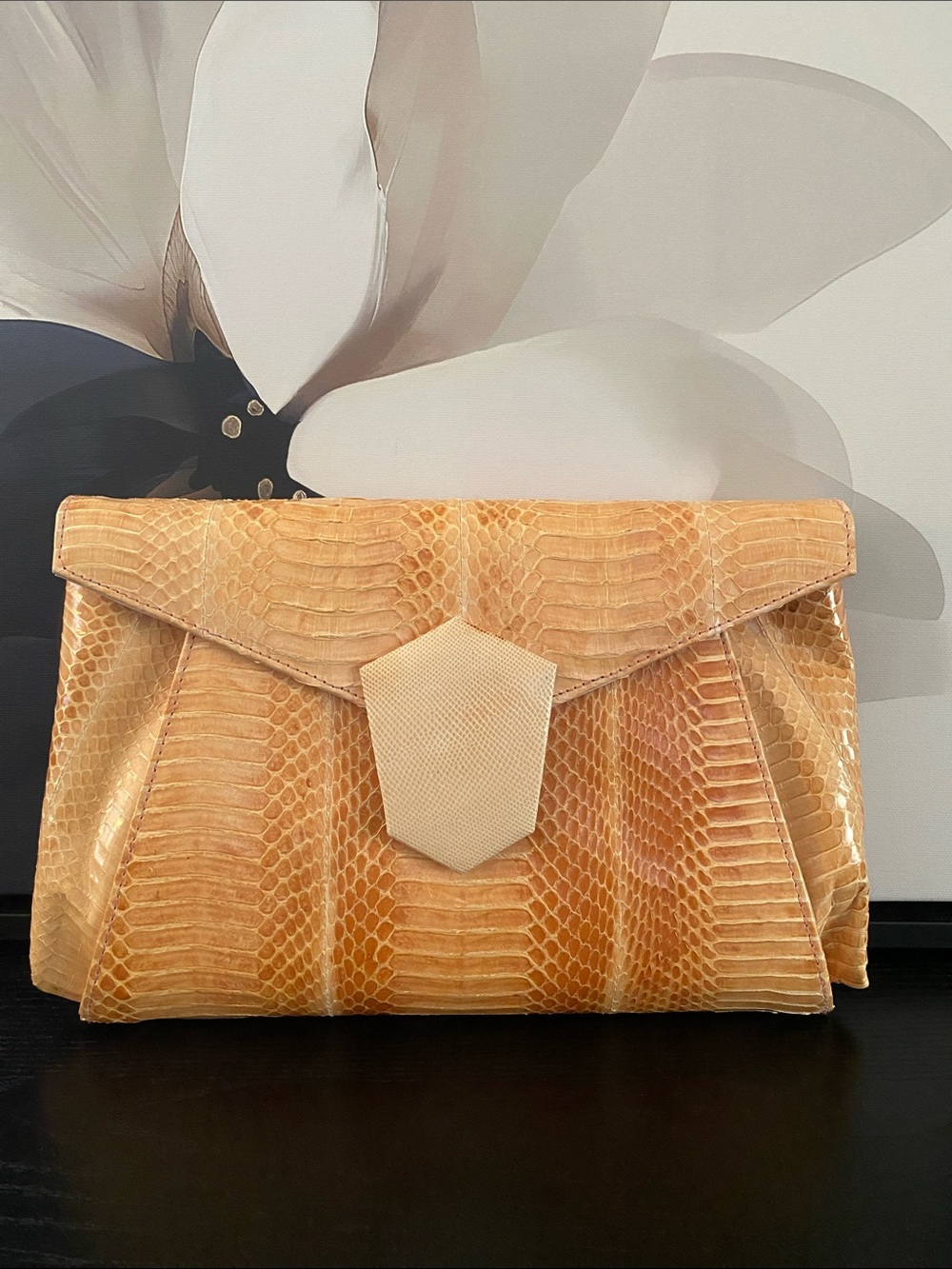 Vintage 80’s J. Renee Tan Snakeskin Bag